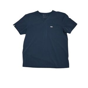 Figs Men’s Leon Three-Pocket Dark Harbor Color Scrub Top, Size L